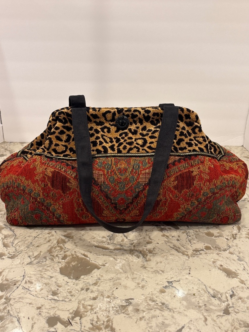 Atenti Multi Tapestry Overnighter Tote Shoulder  Handbag